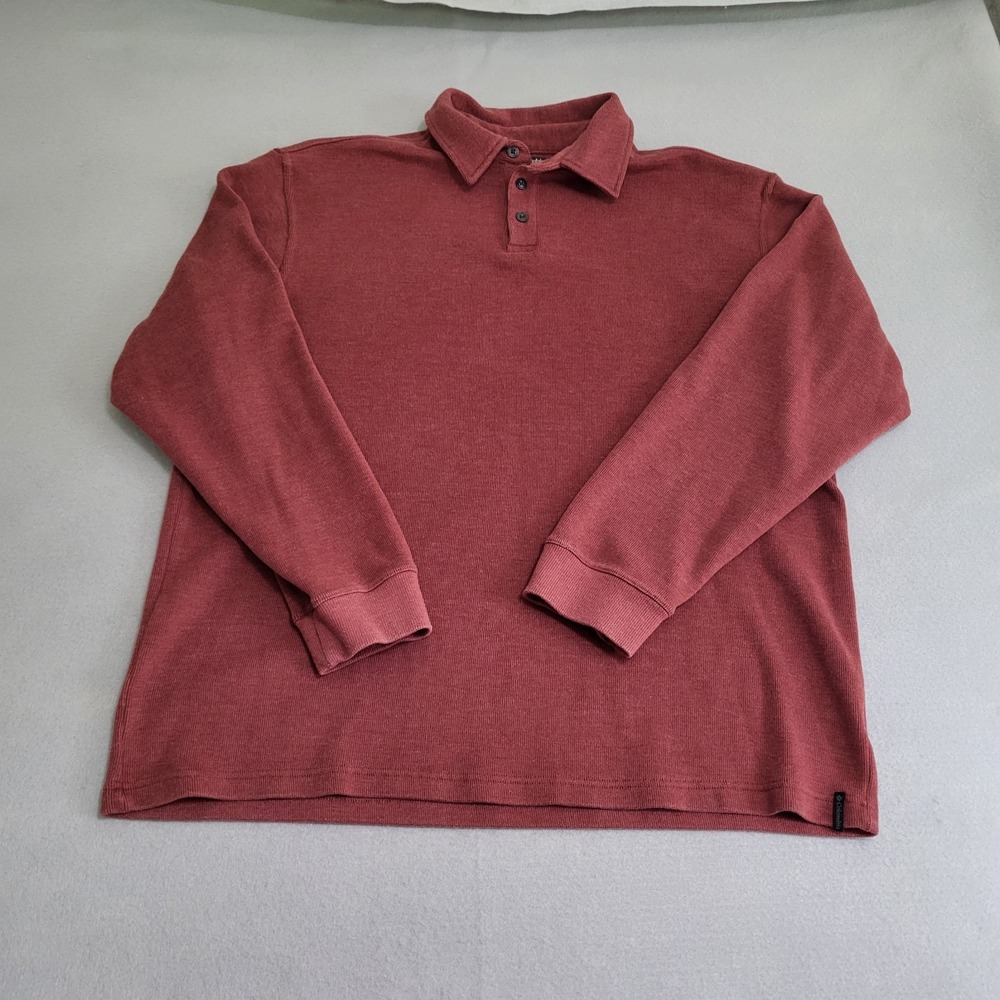 Columbia XCO Long Sleeve Henley Pullover Heavy Knit Polo Shirt Sweater Men's XL